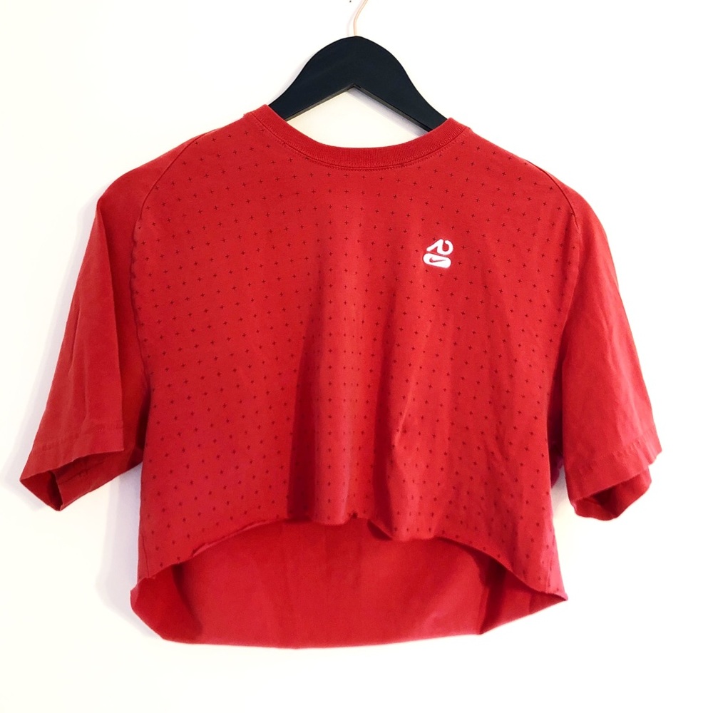 Nike Logo Red & black Crop Top T-shirt
